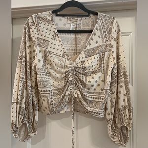 Cropped Saints & Hearts Paisley Top